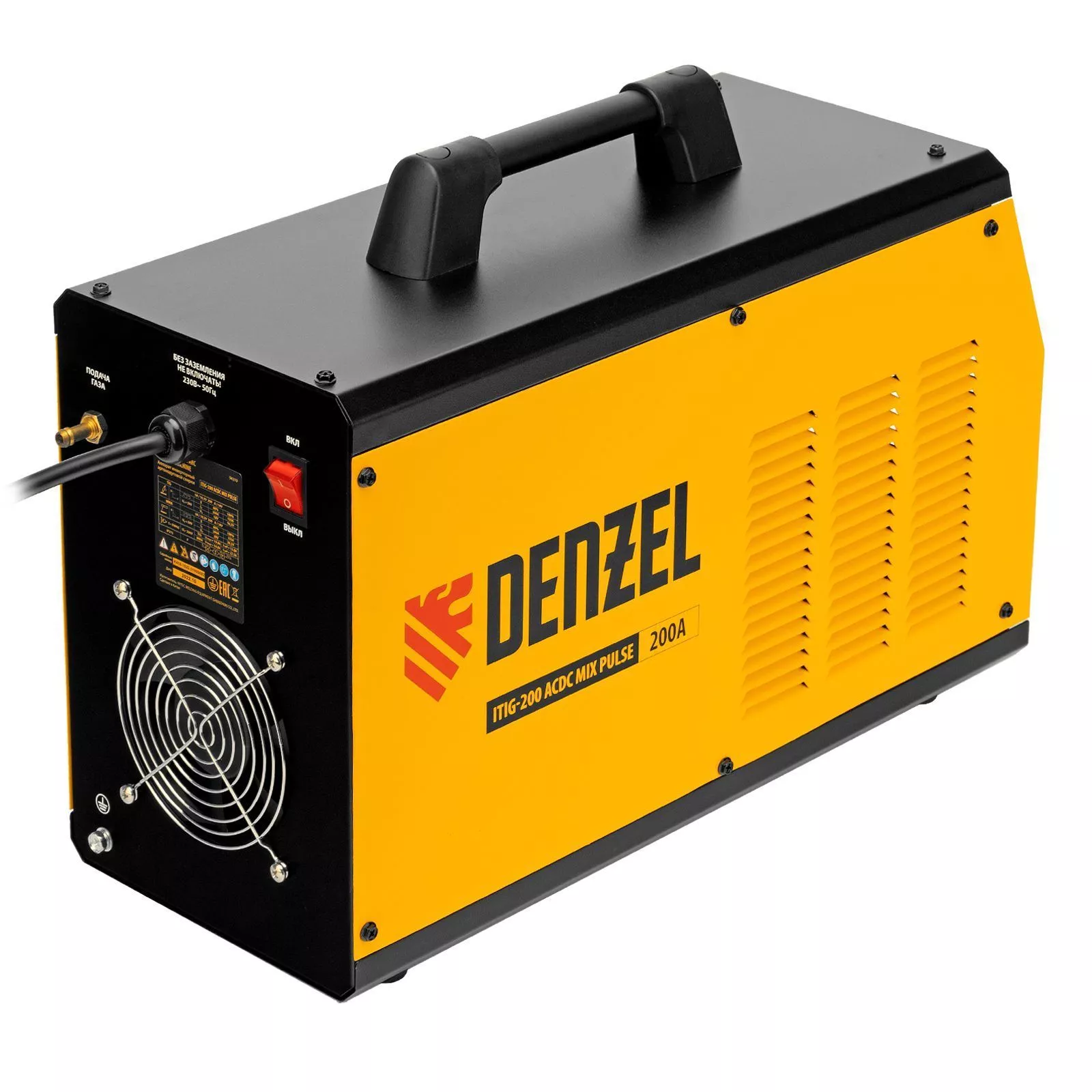 Аппарат инвертор. аргонодуговой сварки ITIG-200 ACDC Mix Pulse, 200 А, ПВ 60% Denzel