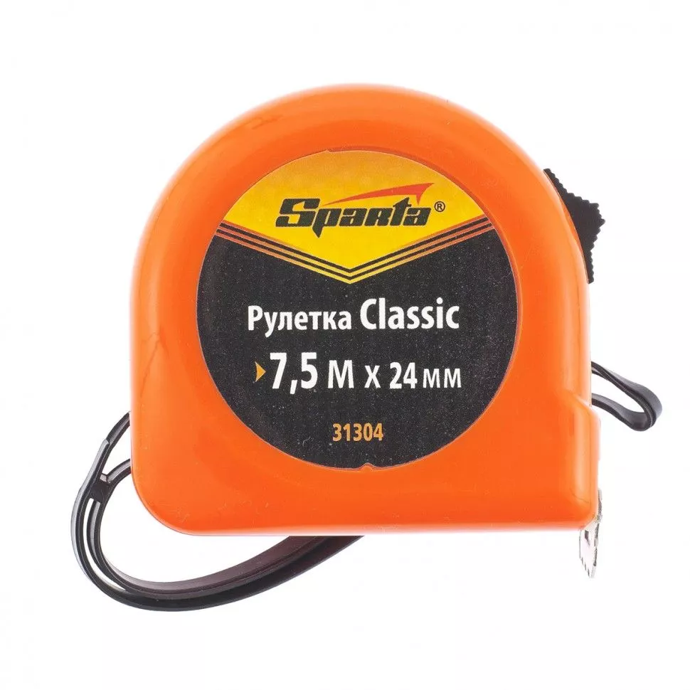 Рулетка Classic,7,5 м х 24 мм,пластиковый корпус Sparta
