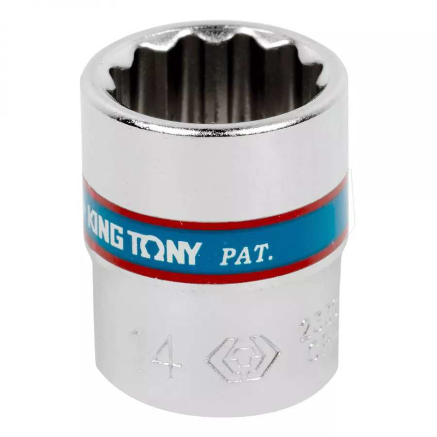Головка торцевая стандартная двенадцатигранная 1/4", 14 мм KING TONY 233014M