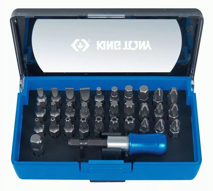 Набор вставок (бит) 1/4", PH, PZ, Hex, Torx, Slotted, 32 предмета KING TONY 1032CQ