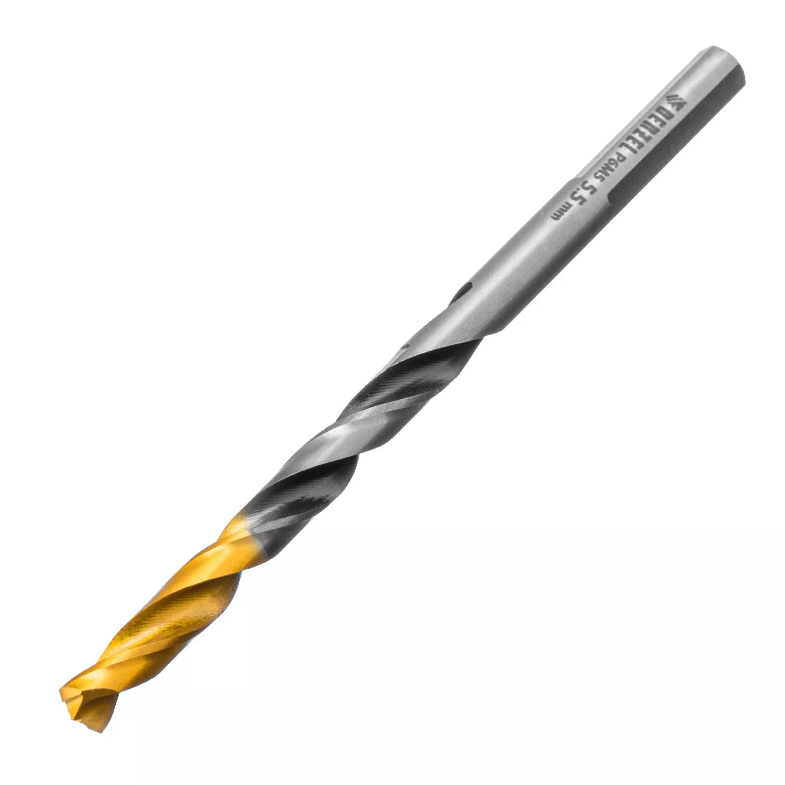 Сверло спиральное по металлу 5,5 x 93мм, Р6М5, Golden Tip, многогранная заточка Denzel