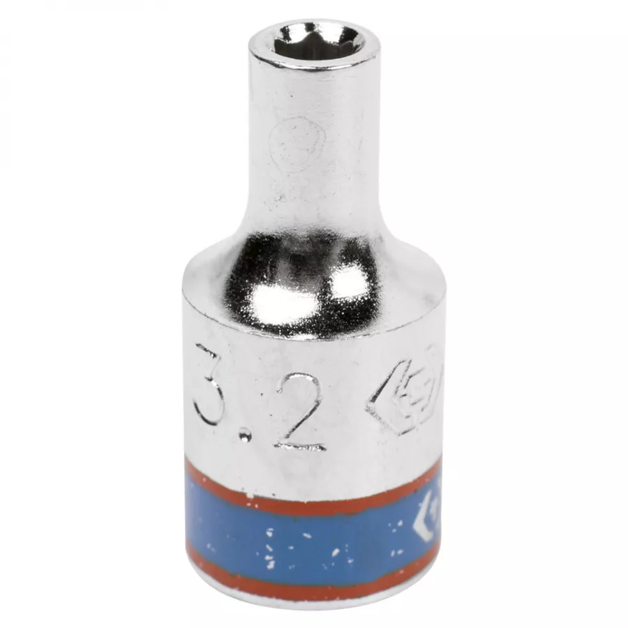 Головка торцевая стандартная шестигранная 1/4", 3,2 мм KING TONY 233532M