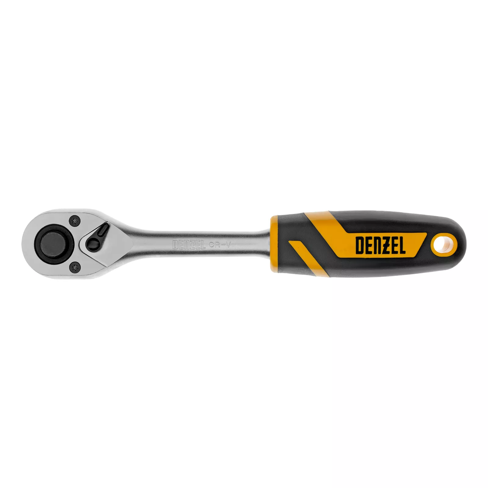 Ключ-трещотка 1/2", 90 зубьев, с быстрым сбросом, CrV Denzel