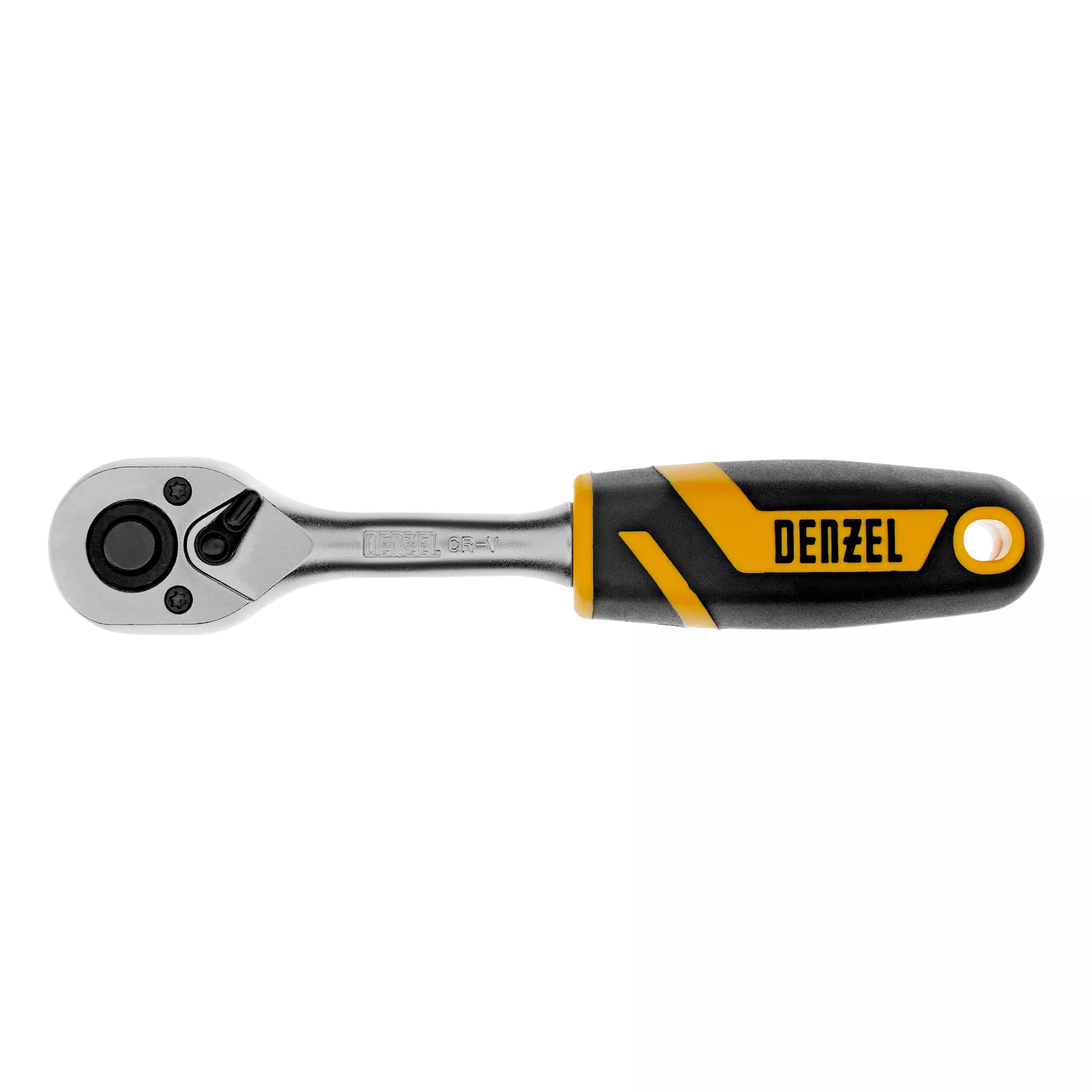 Ключ-трещотка 1/4", 90 зубьев, с быстрым сбросом, CrV Denzel