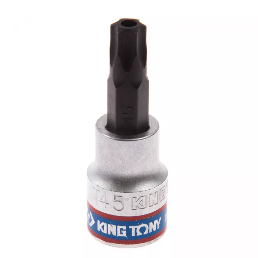 Насадка (бита) торцевая 3/8", Torx, T45, L = 50 мм, с отверстием KING TONY 302745