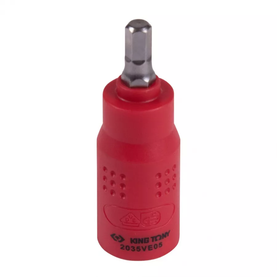 Насадка (бита) торцевая диэлектрическая 1/4", HEX, 5 мм, L = 54 мм KING TONY 2035VE05