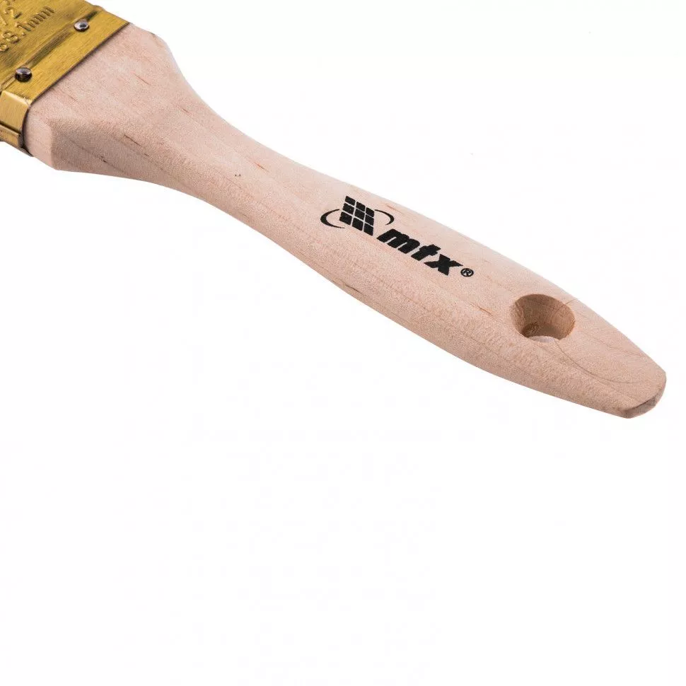 Кисть плоская Golden 1.5", искусственная щетина, деревянная ручка MTX