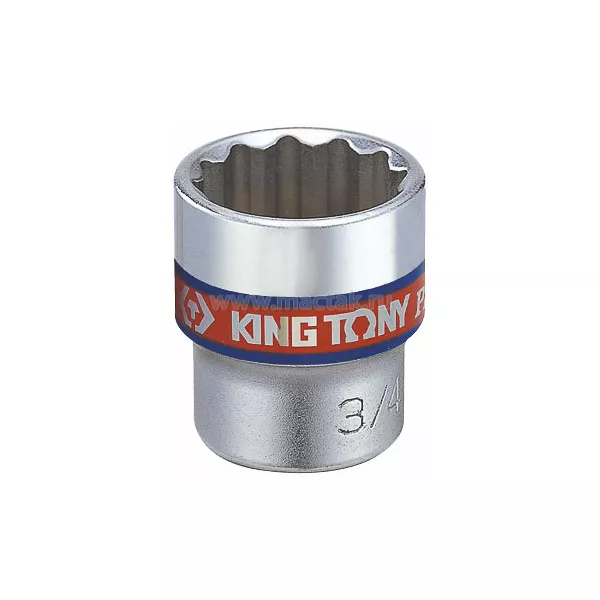 Головка торцевая стандартная двенадцатигранная 3/8", 3/8", дюймовая KING TONY 333012S