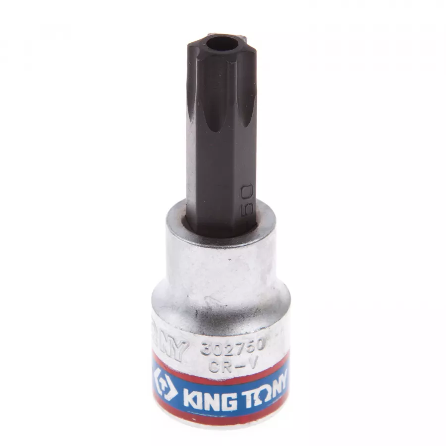 Насадка (бита) торцевая 3/8", Torx, T50, L = 50 мм, с отверстием KING TONY 302750