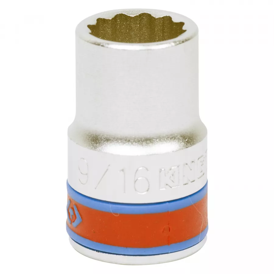 Головка торцевая стандартная двенадцатигранная 1/2", 9/16", дюймовая KING TONY 433018S