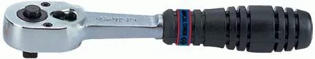 Трещотка 1/4", 134 мм, 24 зубца, флажковая с кнопкой, фиксатор KING TONY 2771-55G