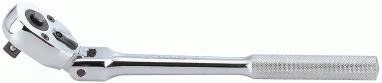 Трещотка 1/2", 300 мм, 32 зубца, флажковая с кнопкой, шарнирная KING TONY 4781-12F