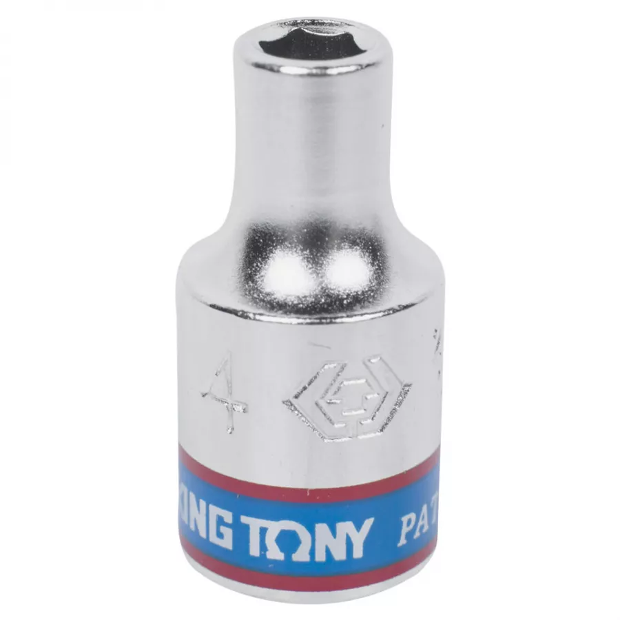 Головка торцевая стандартная шестигранная 1/4", 4 мм KING TONY 233504M
