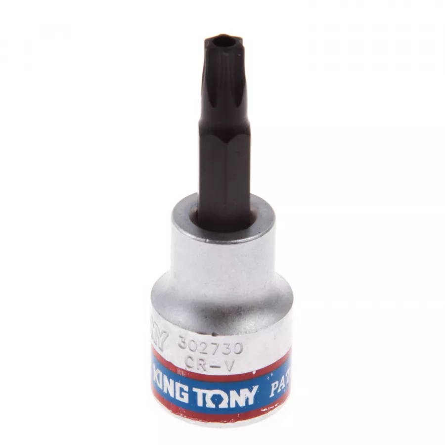 Насадка (бита) торцевая 3/8", Torx, T30, L = 50 мм, с отверстием KING TONY 302730