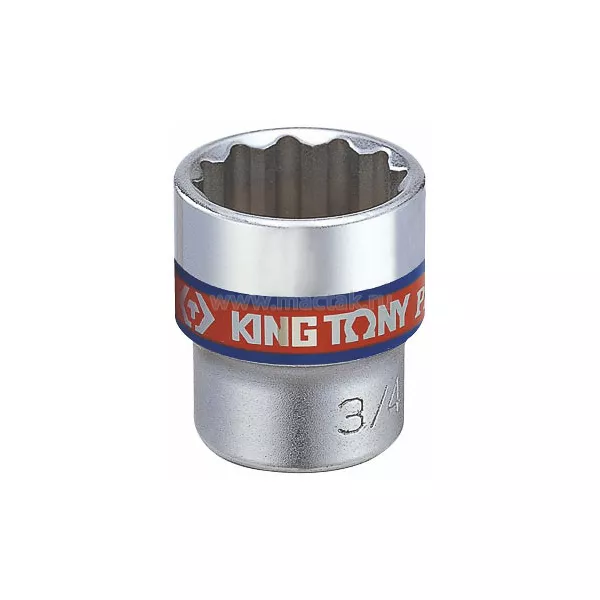 Головка торцевая стандартная двенадцатигранная 3/8", 19/32", дюймовая KING TONY 333019S