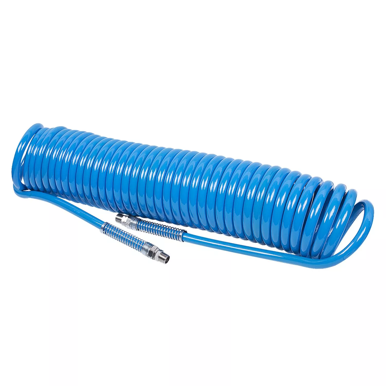 Шланг пневматический 10х15 мм, 15 м, спиральный, полиуретановый, резьба 3/8" MIGHTY SEVEN SD-23315