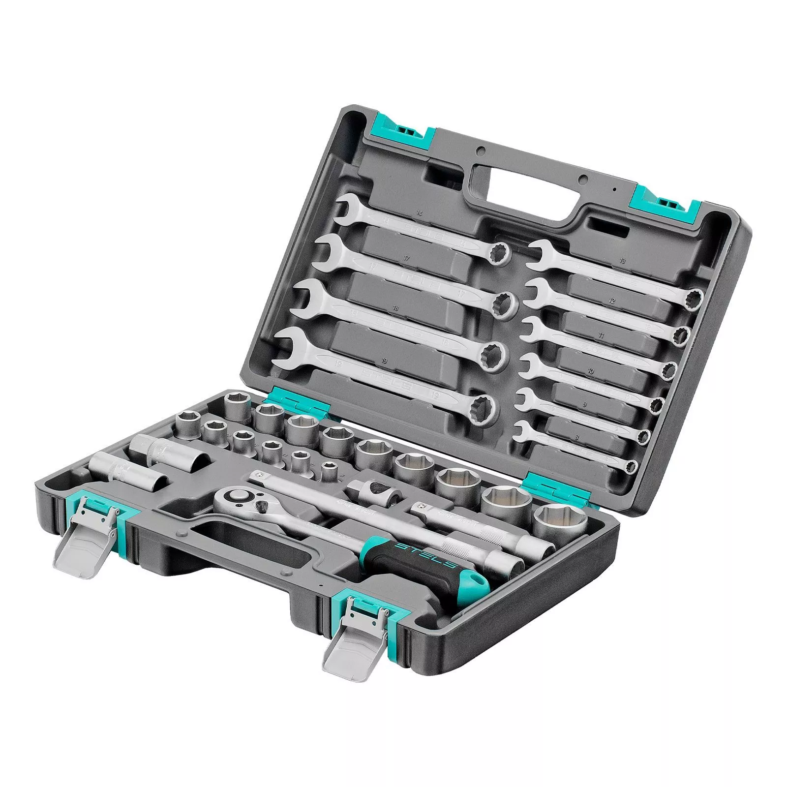 Набор инструментов, 1/2", CrV, пластиковый кейс 31 предмет Stels