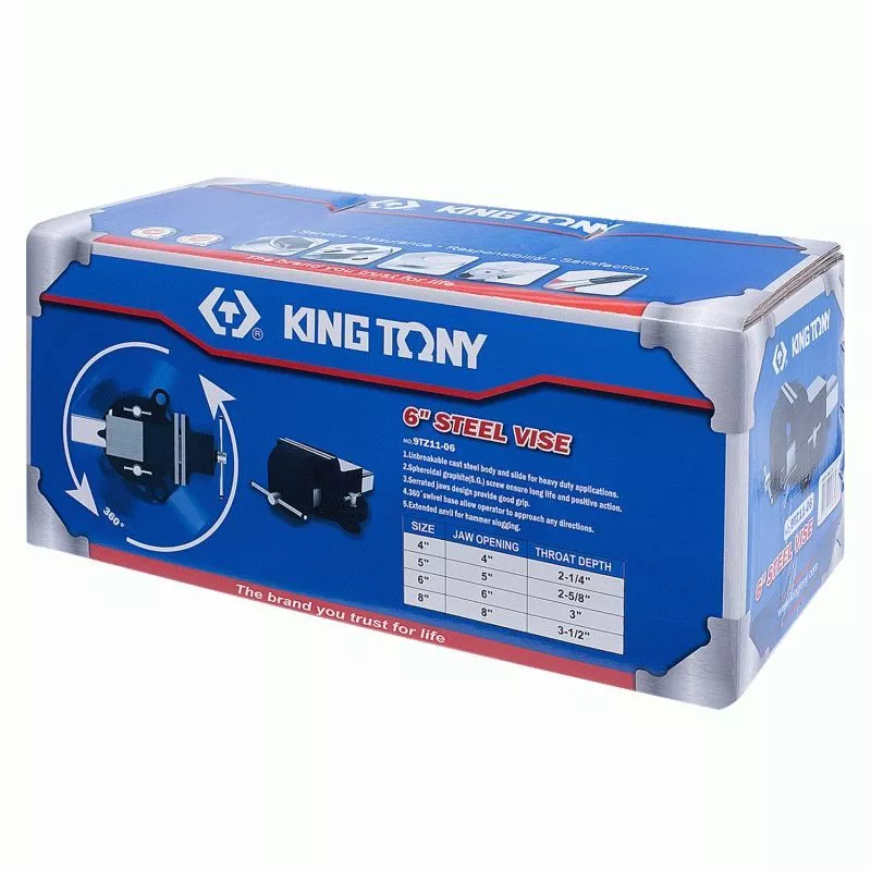 Тиски слесарные 200 мм KING TONY 9TZ11-08
