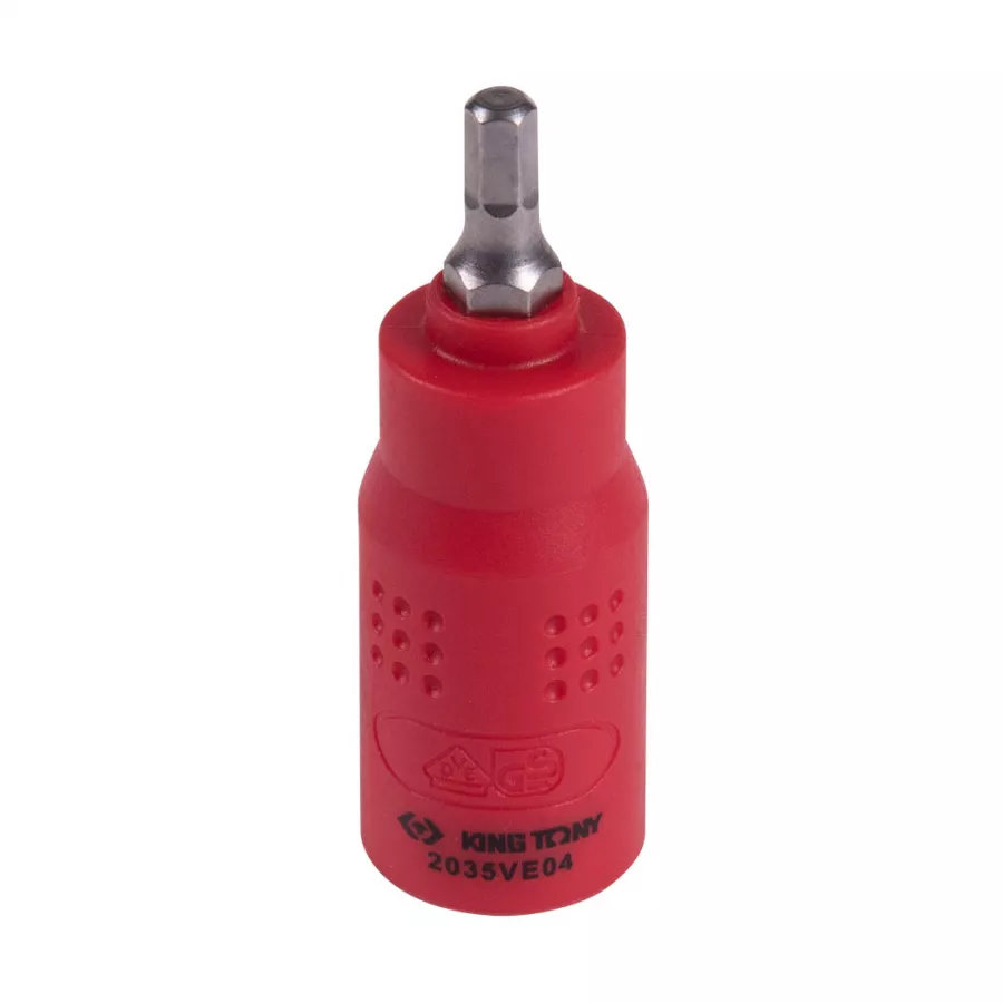 Насадка (бита) торцевая диэлектрическая 1/4", HEX, 4 мм, L = 54 мм KING TONY 2035VE04