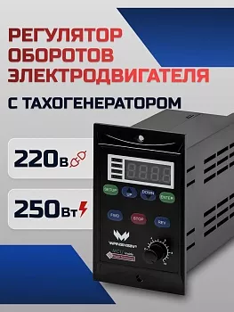 Регулятор оборотов асинхронного двигателя WX-K (250W) - 250 Вт, 220 В с тахогенератором (WANSHSIN)