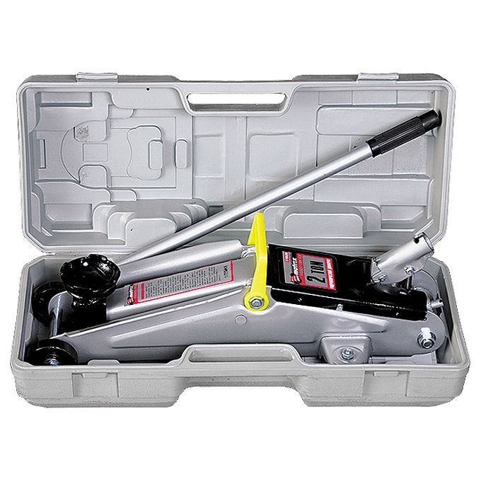 Домкрат гидравлический подкатной, 2 т, высота подъема 135-385 мм, в пластиковый кейсе Matrix