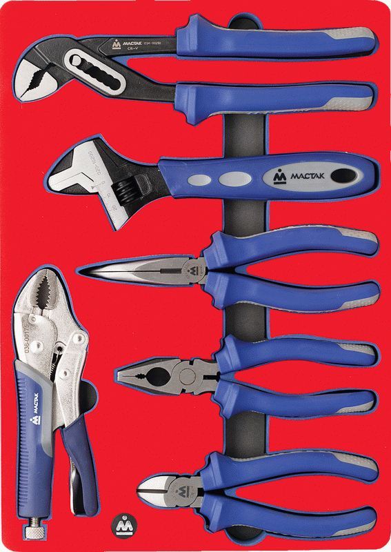 Набор пассатижей и бокорезов, ложемент, 6 предметов МАСТАК 5-3006