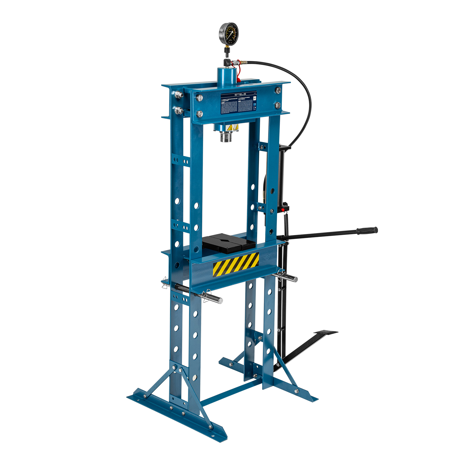 Пресс гидравлический с манометром и педалью, 30 т Stels