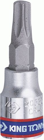 Насадка (бита) торцевая 1/4", Torx T8, L = 37 мм KING TONY 203308