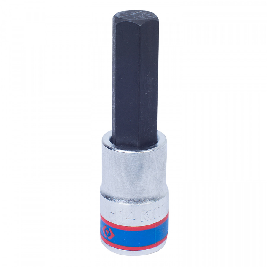 Насадка (бита) торцевая 1/2", Hex, 14 мм, L = 80 мм KING TONY 403514