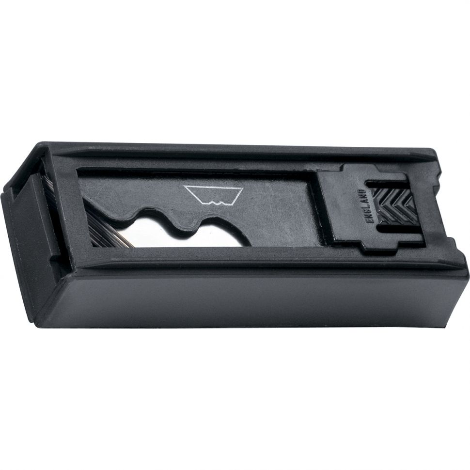 Нож, 19 мм, выдвижное трапециевидное лезвие, металлический корпус, 8 лезвий Matrix