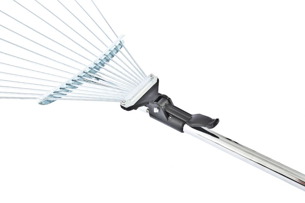 Грабли веерные стальные, 155 - 520 х 1200 - 1550 мм, 15 зубьев, раздвижные, стальной черенок, Palisad