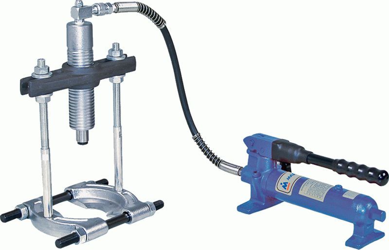 Съемник подшипников гидравлический, 8 т, до 150 мм, сегментного типа, 3 предмета МАСТАК 104-19408