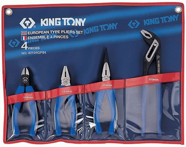 Набор пассатижей и бокорезов, 4 предмета KING TONY 42104GP01