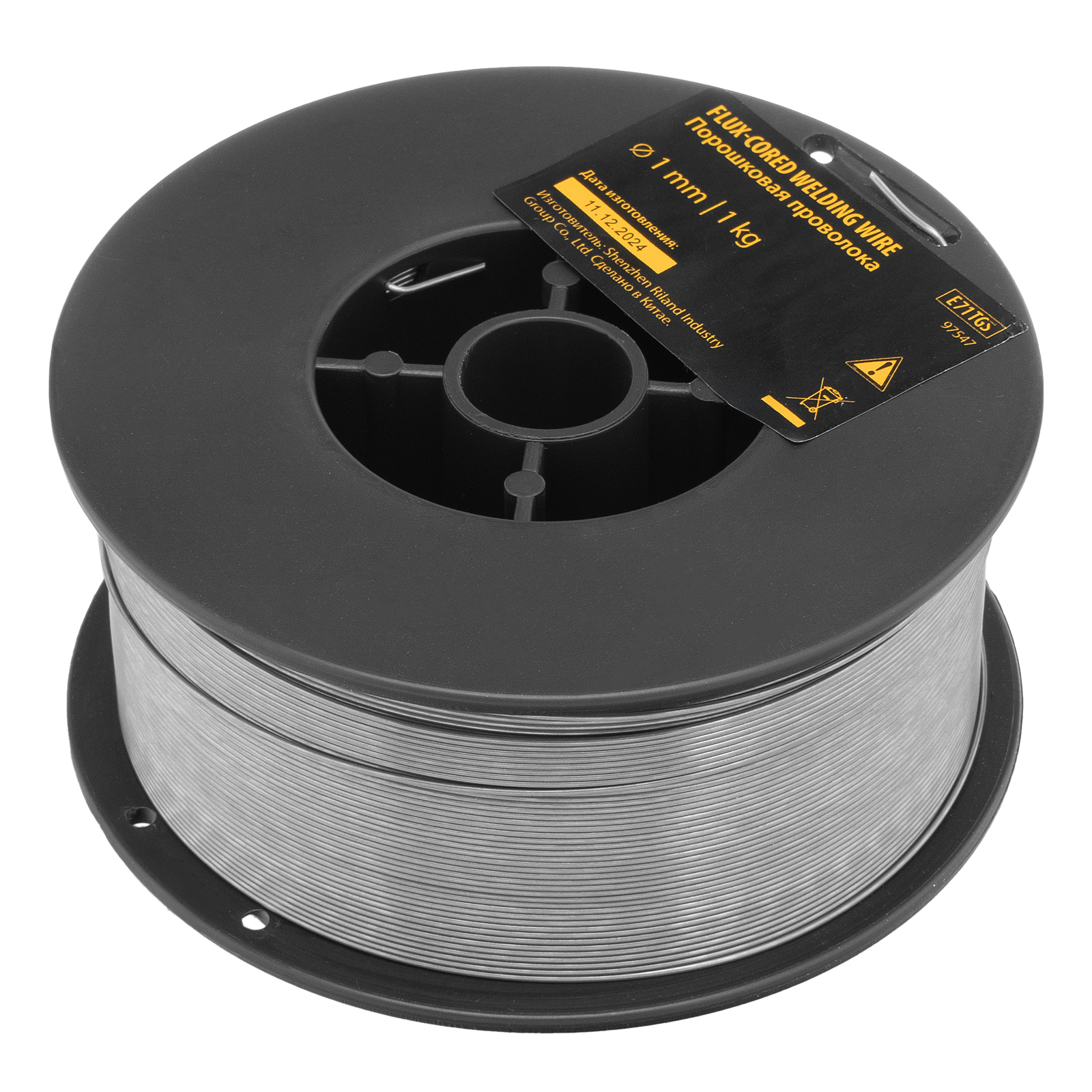 Порошковая проволока Е71TGS, диам. 1 мм, 1 кг, диам. катушки D100 Denzel