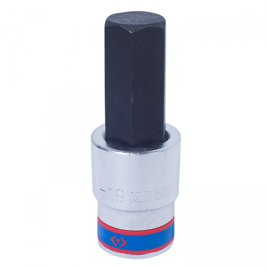 Насадка (бита) торцевая 1/2", Hex, 19 мм, L = 80 мм KING TONY 403519