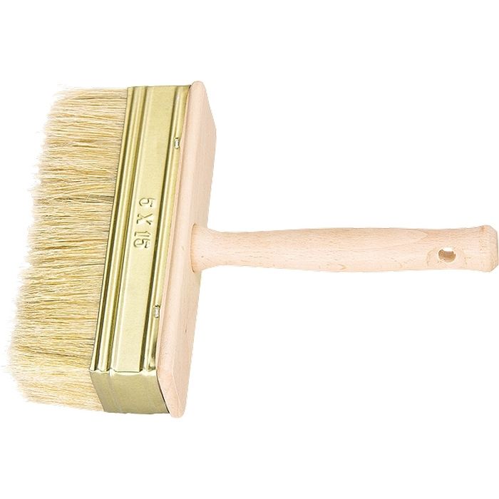 Кисть-ракля, 40 х 150 мм, натуральная щетина, деревянный корпус, деревянная ручка Россия