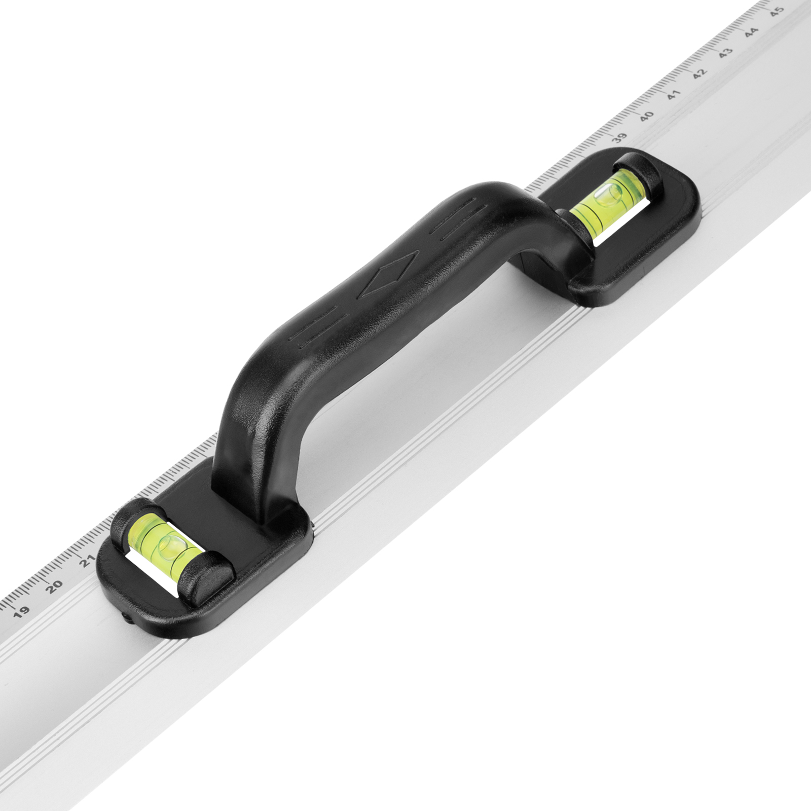 Линейка-уровень, 600 мм, металлическая, пластмассовая ручка 2 глазка Matrix