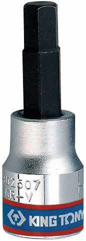 Насадка (бита) торцевая 3/8", Hex, 4 мм, L = 50 мм KING TONY 302504