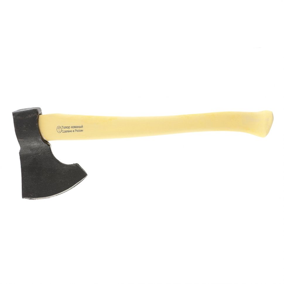 Топор кованый, в сборе, 1200/1550г, деревянное топорище, 500 мм, таежный "Тигр"