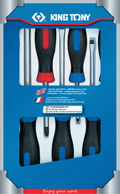 Набор отверток, 7 предметов KING TONY 30117MR