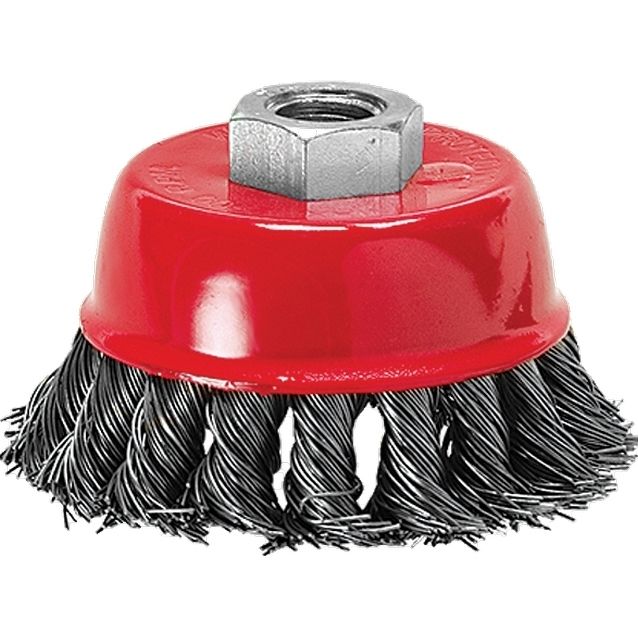 Щетка для УШМ, 65 мм, М14, "чашка", крученая проволока 0.5 мм Matrix