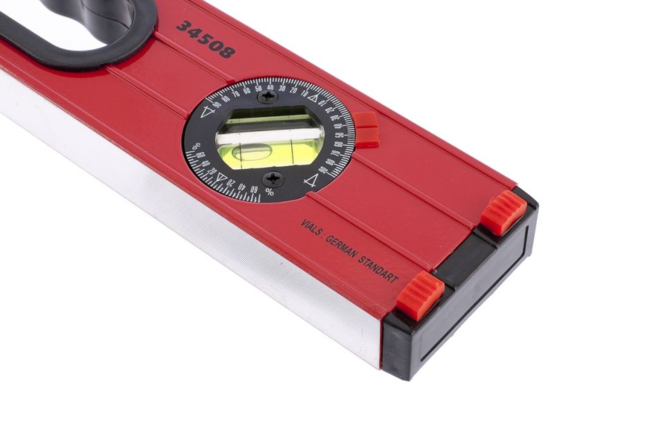 Уровень алюминиевый, 800 мм, фрезерованный, 3 глазка (1 поворотный), две ручки, усиленный// Matrix