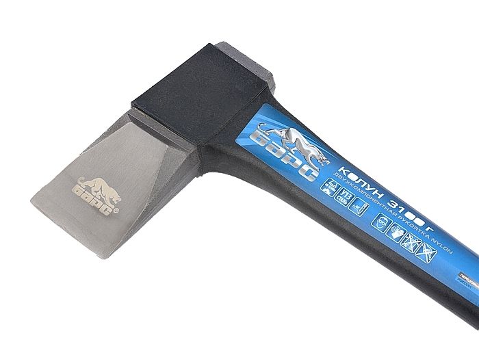 Колун, 3100 г, двухкомпонентная рукоятка Nylon Барс