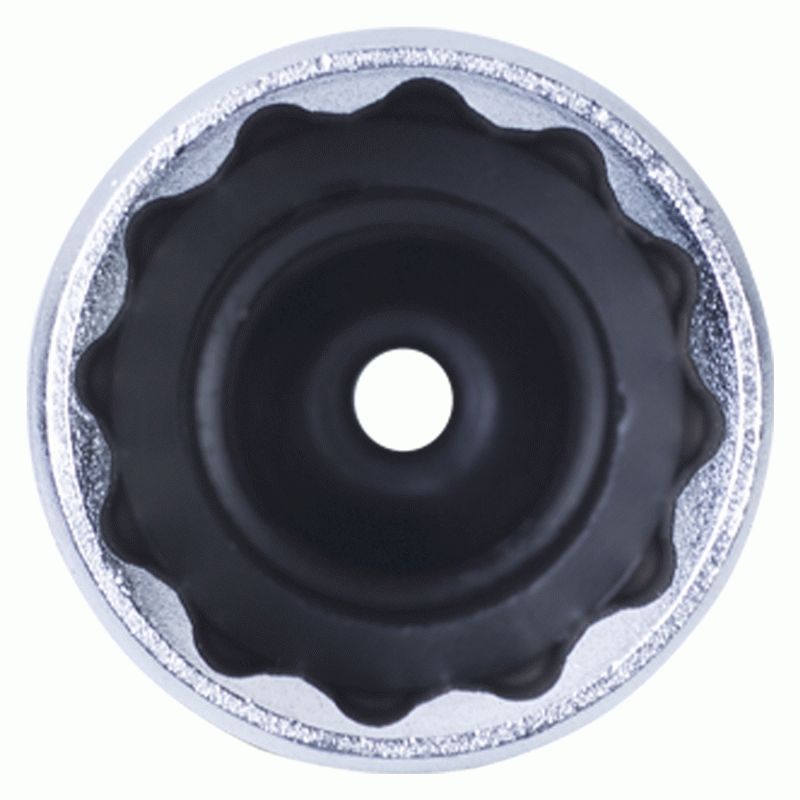 Головка свечная двенадцатигранная 1/2", 16 мм, L = 70 мм, резиновый фиксатор KING TONY 463016R