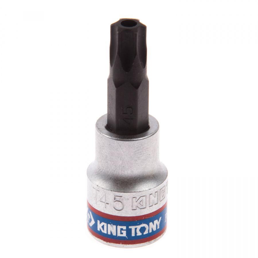 Насадка (бита) торцевая 3/8", Torx, T45, L = 50 мм, с отверстием KING TONY 302745