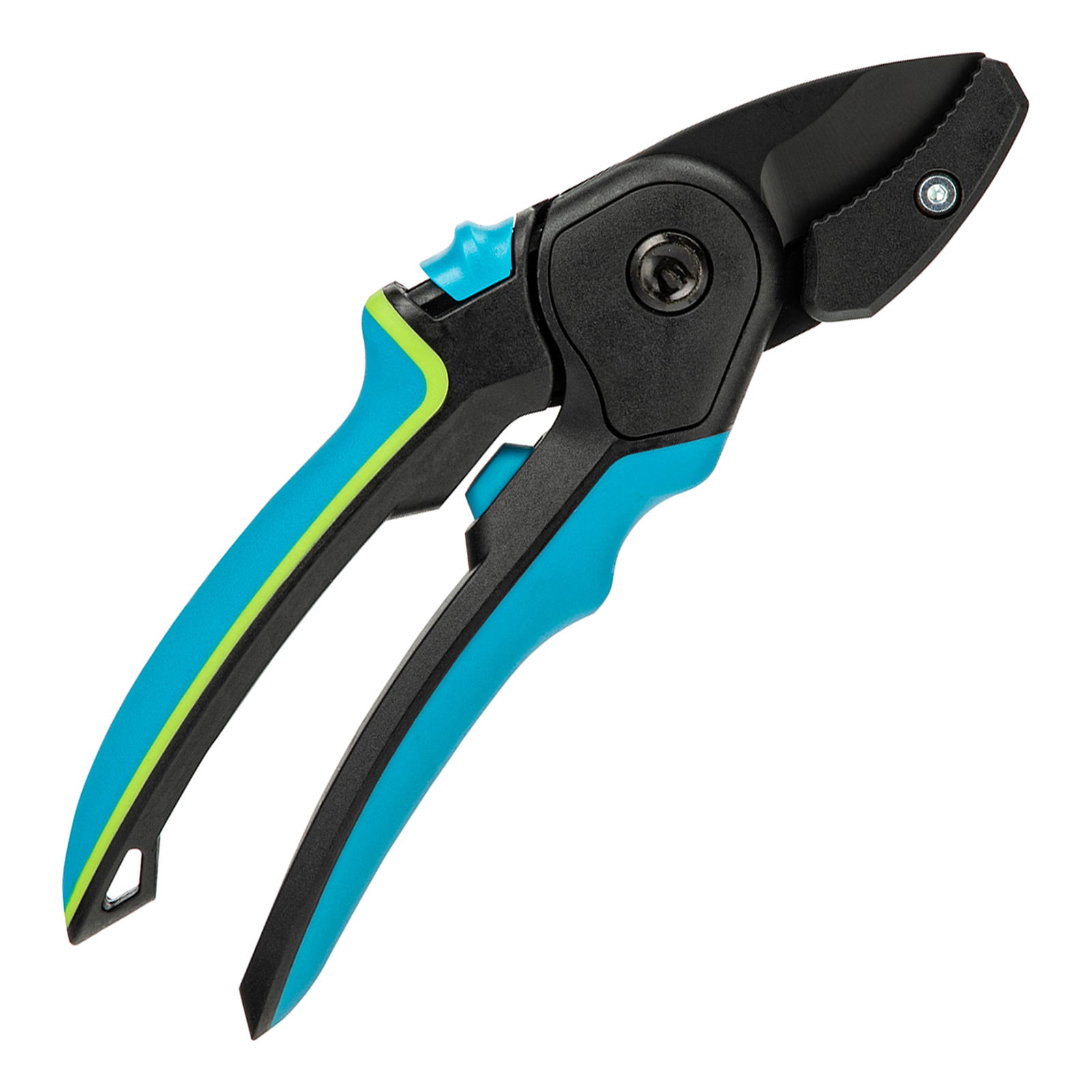 Секатор с наковальней, 220 мм, регулировка захвата, трехкомпонентные рукоятки, LUXE Palisad