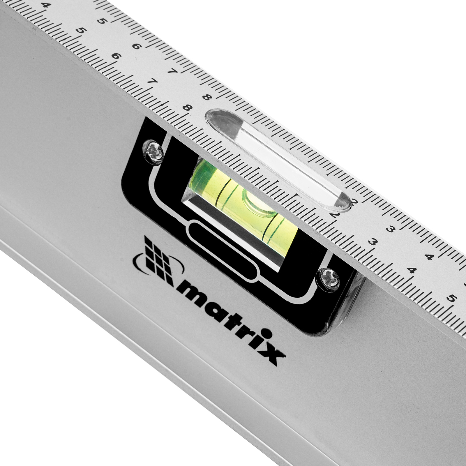 Уровень алюминиевый "Рельс", 600 мм, 3 глазка (1 поворотный) Matrix