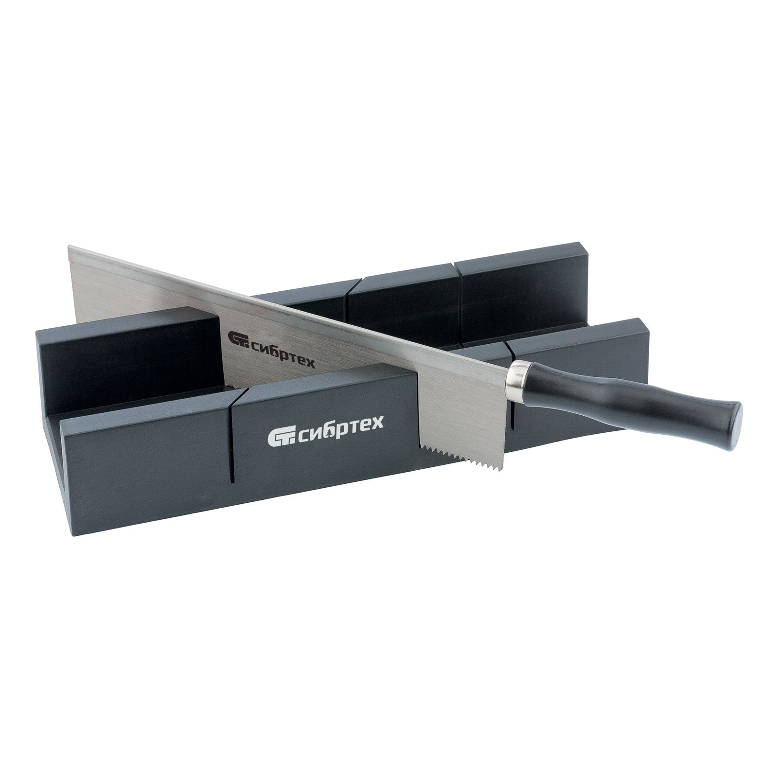 Стусло пластиковое 300х60 мм, пила 250 мм Сибртех