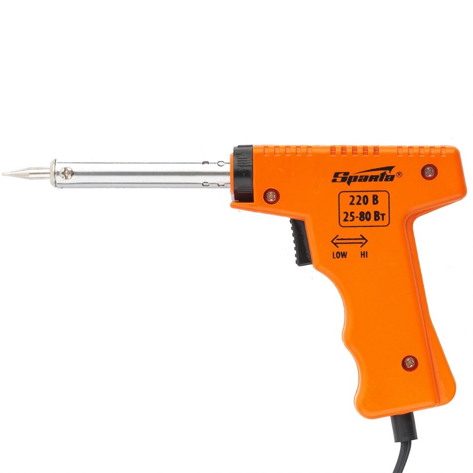 Паяльник-пистолет с регулировкой мощности 25-80 Вт, 220 В Sparta