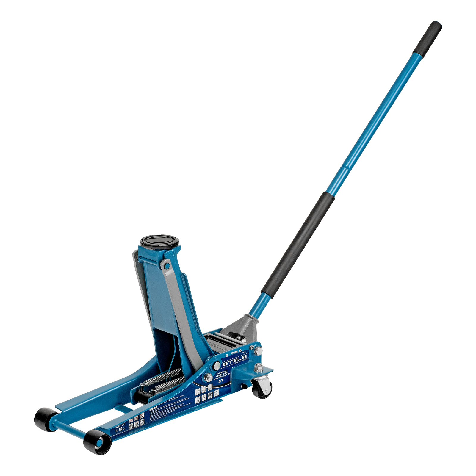 Домкрат гидравлический подкатной, быстрый подъем, 3т Low Profile Quick, 75-515 мм, профессиональный Stels